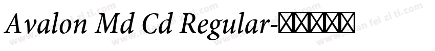 Avalon Md Cd Regular字体转换